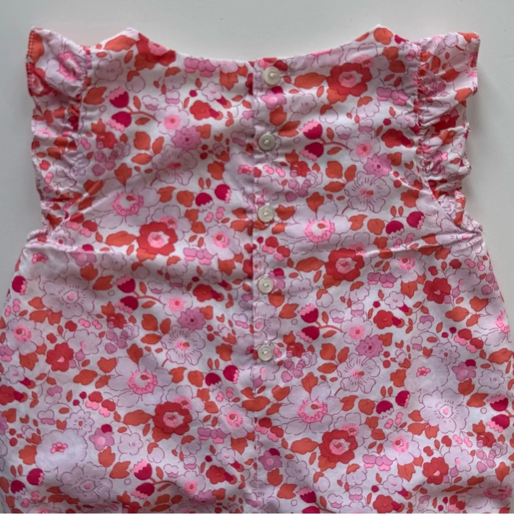 Jacadi Baby Girl Romper in Floral Liberty Fabric - Size 12M - Picture 10 of 14